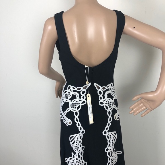 JONATHAN SIMKHAI | Appliqued Deep V-Neck Gown - Picture 9 of 13